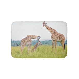 Tapis De Bain Famille de girafe des images de Getty