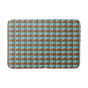 Tapis De Bain Famille Eléphante À Sunrise Motif,
