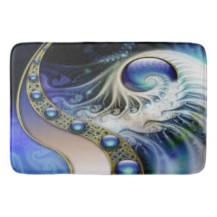 Tapis De Bain Fantaisie fractale abstraite