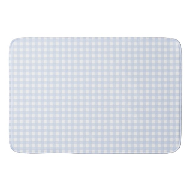 Tapis De Bain Faye et Lauren En vichy bleu clair (Devant)