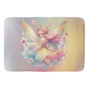 Tapis De Bain Fée douce Fée Jaune Princesse Filles