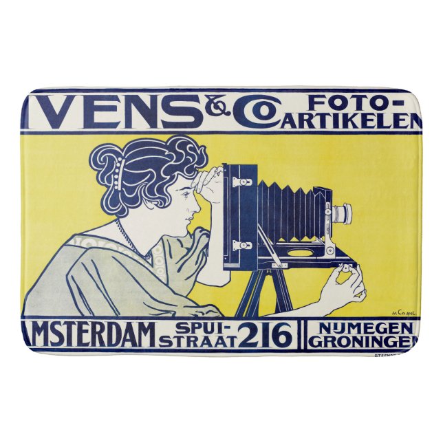 Tapis De Bain Femme caméra, photographe, Van Caspel (Devant)