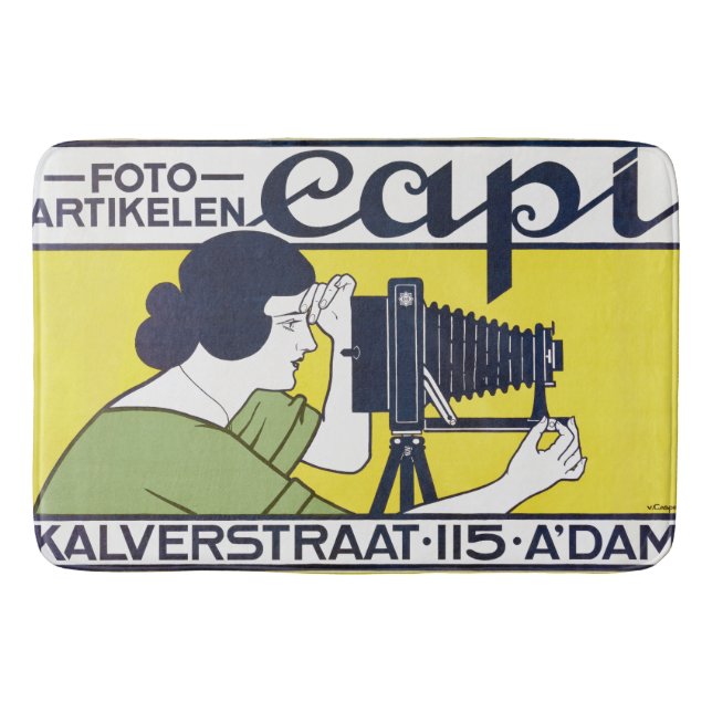 Tapis De Bain Femme caméra, photographe, Van Caspel (Devant)
