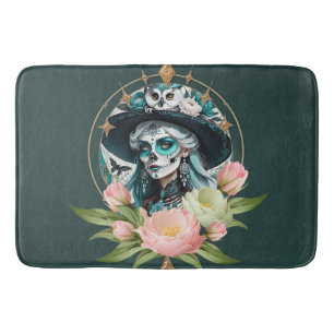 Tapis De Bain Femme étonnante avec un maquillage crâne à sucre é