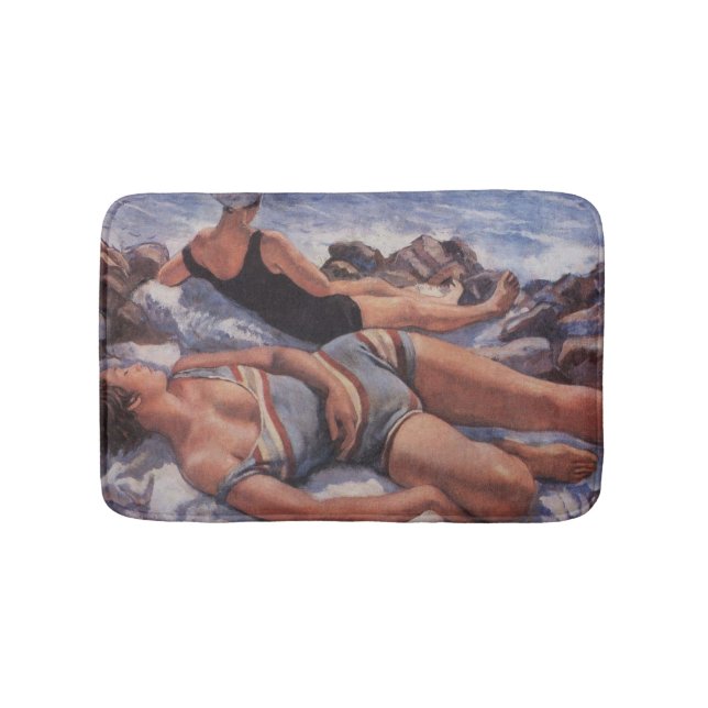 Tapis De Bain Femmes bronzage sur la plage (par Serebriakova) (Devant)