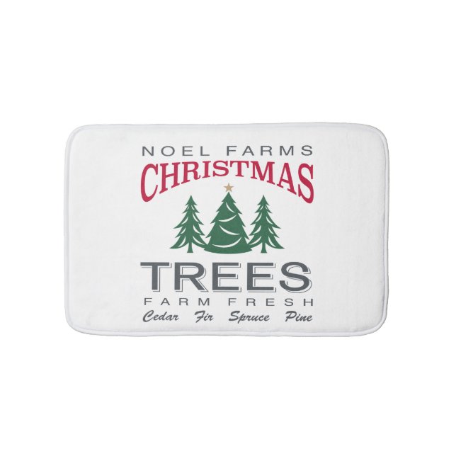 TAPIS DE BAIN FERME D'ARBRES DE NOËL (Devant)