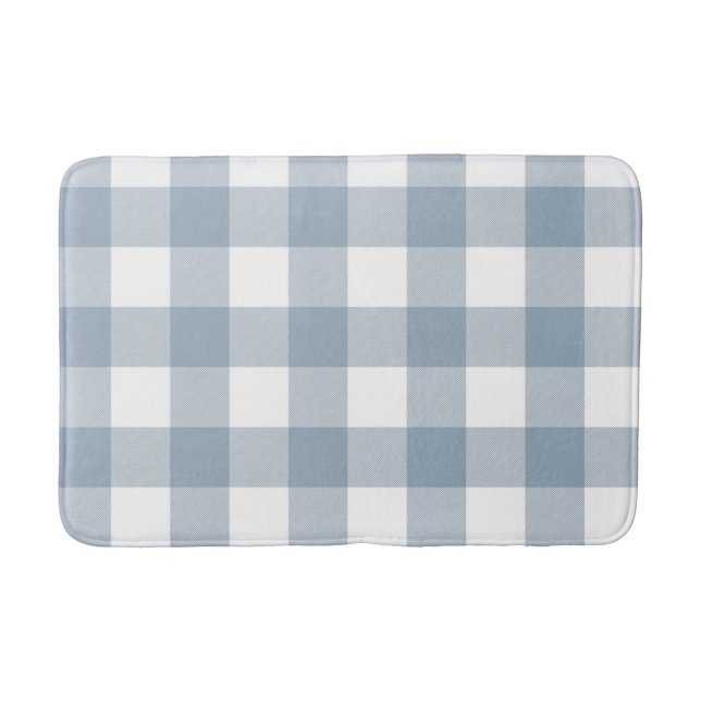 Tapis De Bain Ferme Rustic Blue Buffalo Plaid Carré (Devant)