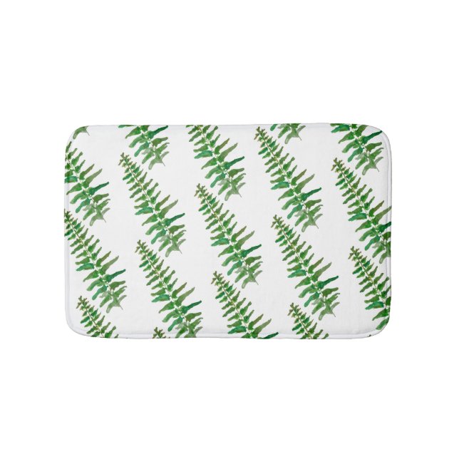 Tapis De Bain Fern Leaf Botanical Print Motif (Devant)