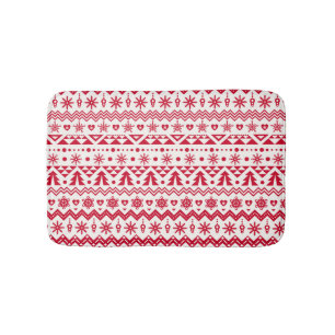 Tapis De Bain Festive Noël sans couture motif.