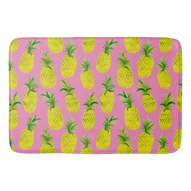 Tapis De Bain Fête d'ananas tropical fruité fun (Devant)