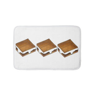 Tapis De Bain Feu de camp S'mores Feu de camp de Marshmallow
