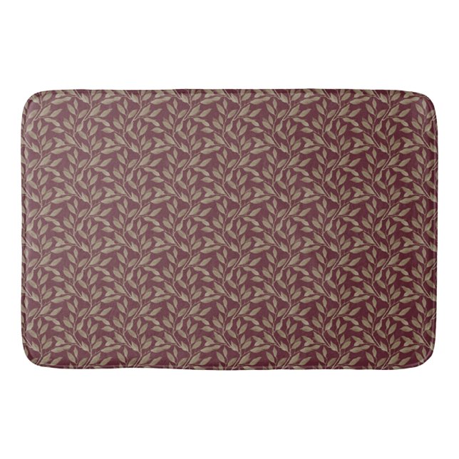 Tapis De Bain Feuille de Bourgogne et d'or (Devant)