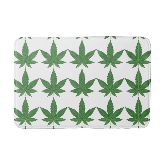 Tapis De Bain Feuille de mauvaises herbes (Devant)