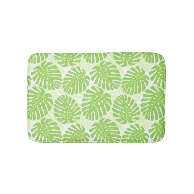 Tapis De Bain Feuille de plante tropicale - motif de Monstera (Devant)