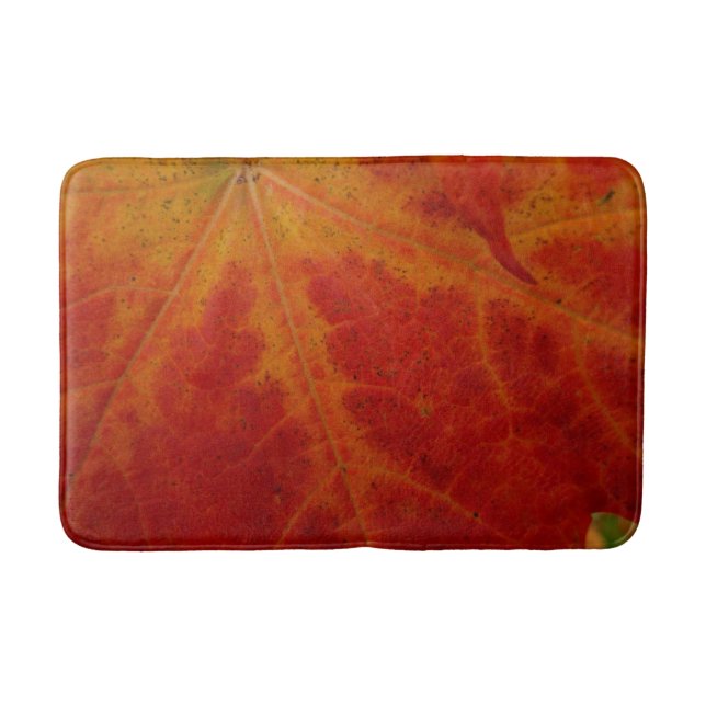 Tapis De Bain Feuille d'érable rouge Abstraite Automne Photograp (Devant)
