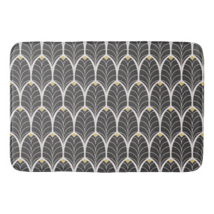 Tapis De Bain feuille gris vintage de Palmetto des années 1920
