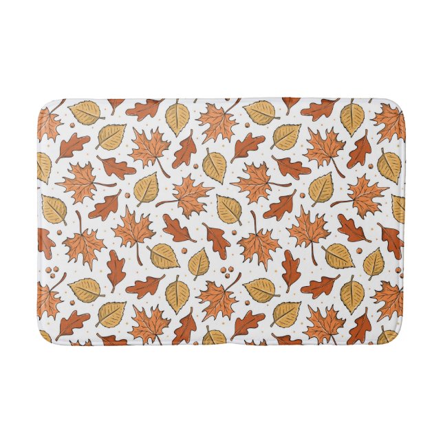 Tapis De Bain Feuilles d'automne et Motif d'Acorns (Devant)
