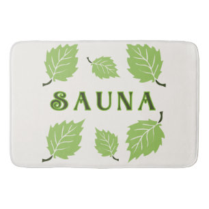 Tapis de bain Feuilles de bouleau de sauna finland