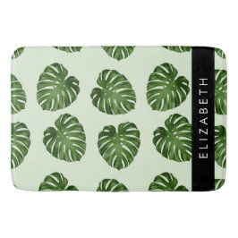 Tapis De Bain Feuilles de palme, Motif tropical, Votre nom