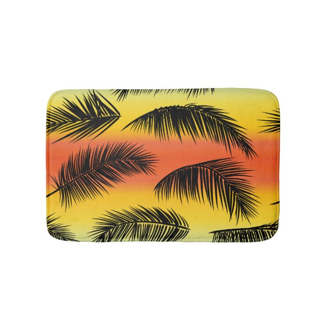 Tapis De Bain Feuilles de palmiers : motif sans soudure. (Devant)