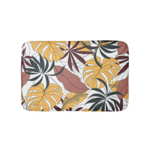 Tapis De Bain Feuilles tropicaux : arrière - plan dynamique et t