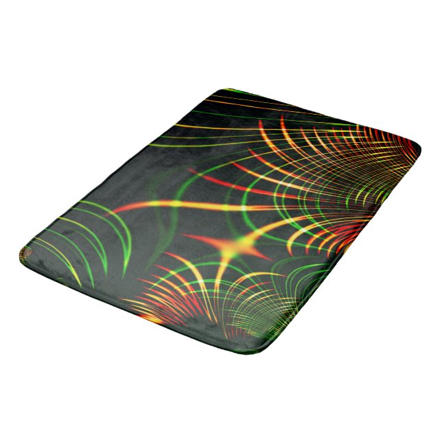 Tapis De Bain Feuilles verts virtuels, "épine rouge" (Angle)