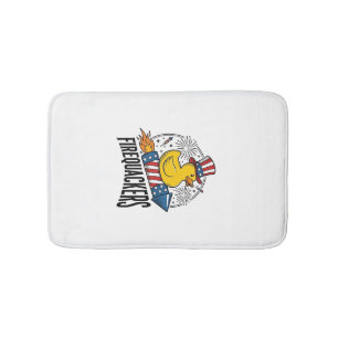 Tapis De Bain Feux d'artifice Canard Patriotique Conception de C