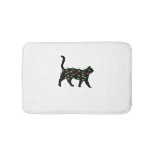 Tapis De Bain Feux de Noël de chat Cadeau de Noël pour Amour ani