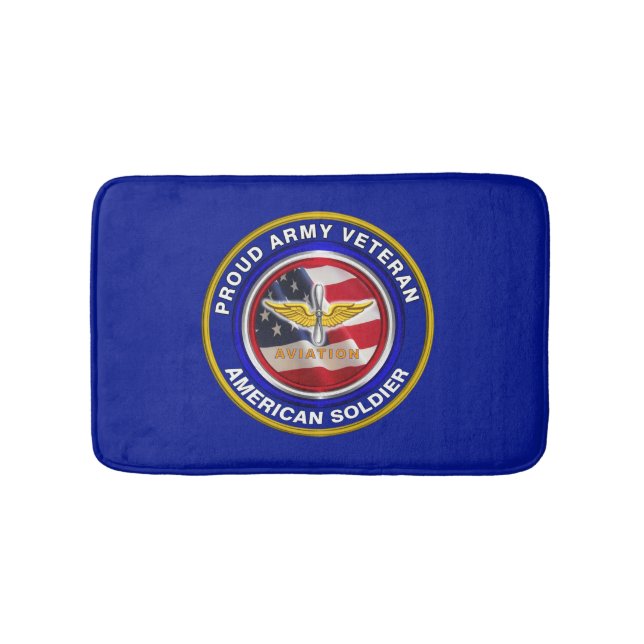 Tapis De Bain Fière Armée de terre Vétérinaire Soldat de l'aviat (Devant)