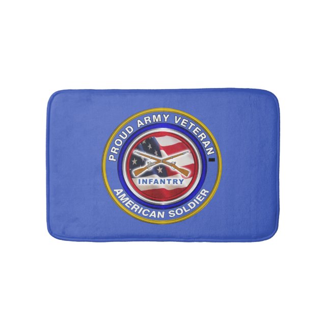 Tapis De Bain Fière armée vétéran soldat d'infanterie (Devant)