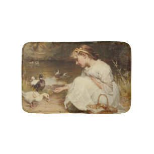 Tapis De Bain Fille nourricière canards (par Frederick Morgan)