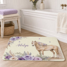 Fille Rose Violet Jaune Cheval Monogramme