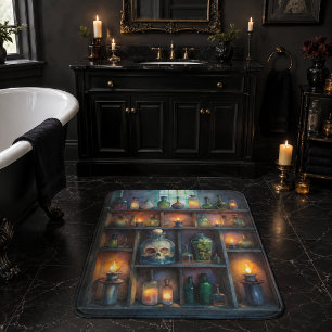 Tapis De Bain Fioles de potion gothiques – Apothicairerie sombre
