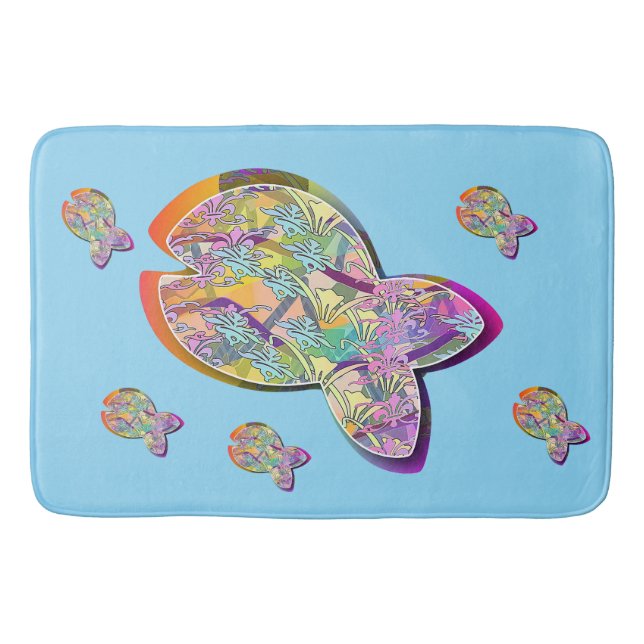 Tapis De Bain Fishy Fishy Blue (Devant)