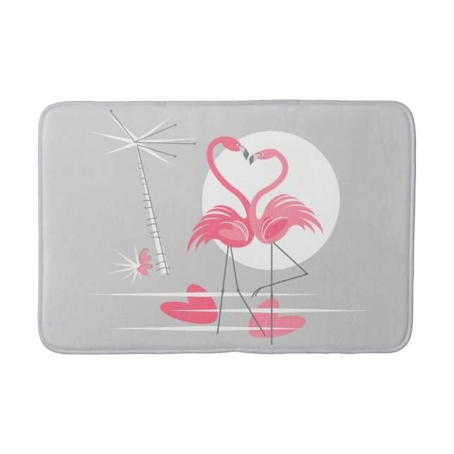 Tapis De Bain Flamant rose Love bain mat (Devant)