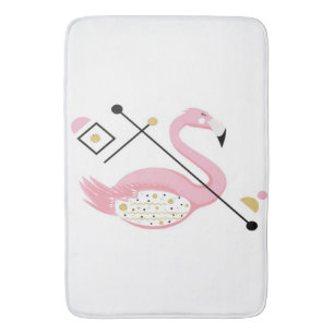 Tapis De Bain Flamant rose rose Abstrait   Amoureux de Flamants 