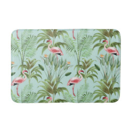 Tapis De Bain Flamant rose rose tropical