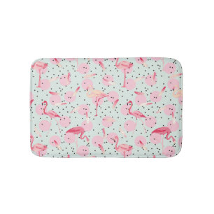Tapis De Bain Flamant rose Sur Les Pois