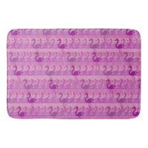 Flamingo Pattern Bath Mat (rose)