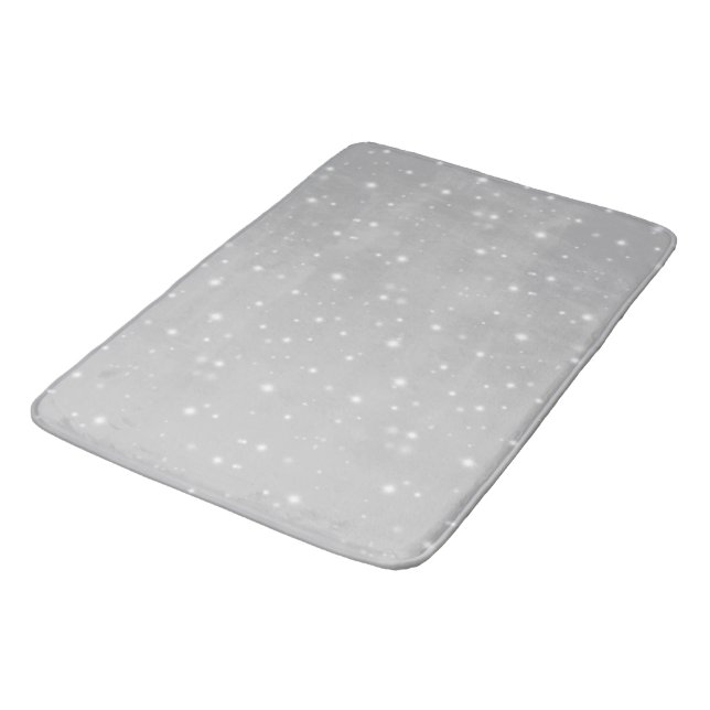 Tapis De Bain Flamme gris argenté (Angle)