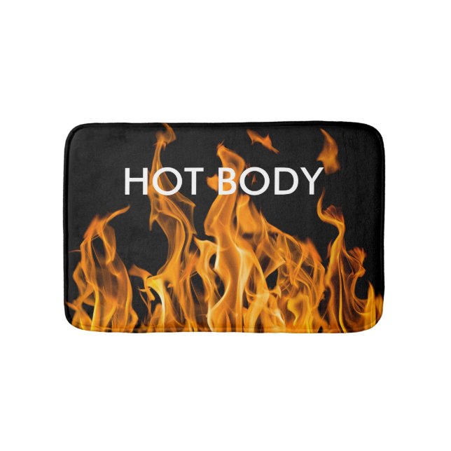 Tapis De Bain Flammes de feu amusantes (Devant)