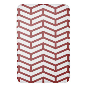 Tapis De Bain Flèches franches contre les flèches Chevron blanc