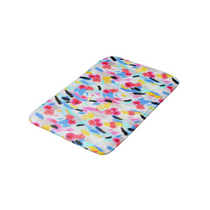 Tapis De Bain Fleur Abstraite