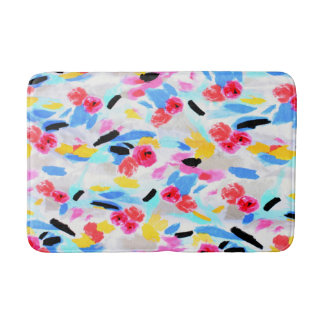 Tapis De Bain Fleur Abstraite