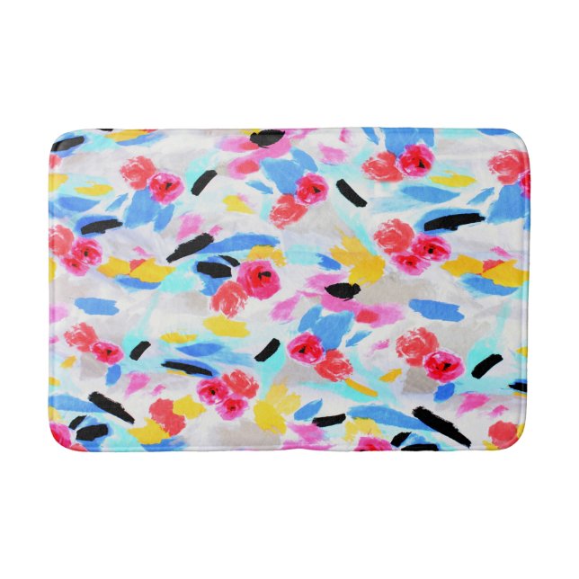 Tapis De Bain Fleur Abstraite (Devant)