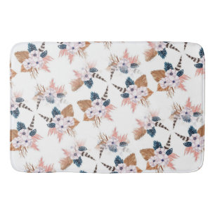 Tapis De Bain Fleur Boho Géométrique Mat de bain
