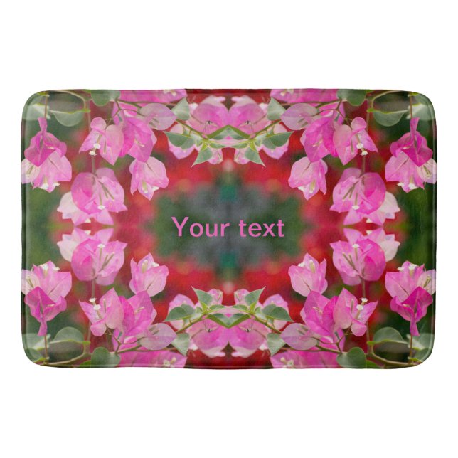Tapis De Bain Fleur de bougainvilliers roses (Devant)