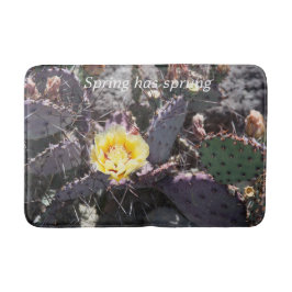 Tapis De Bain Fleur de cactus jaune au printemps