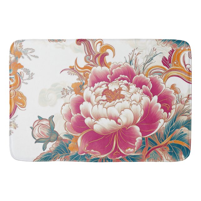 Tapis De Bain Fleur de Crimson (Devant)