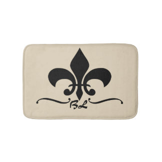 Tapis De Bain Fleur de Lis Monogram
